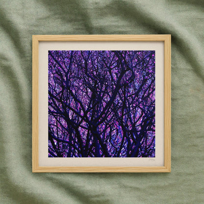 Moody Purple Tree Print