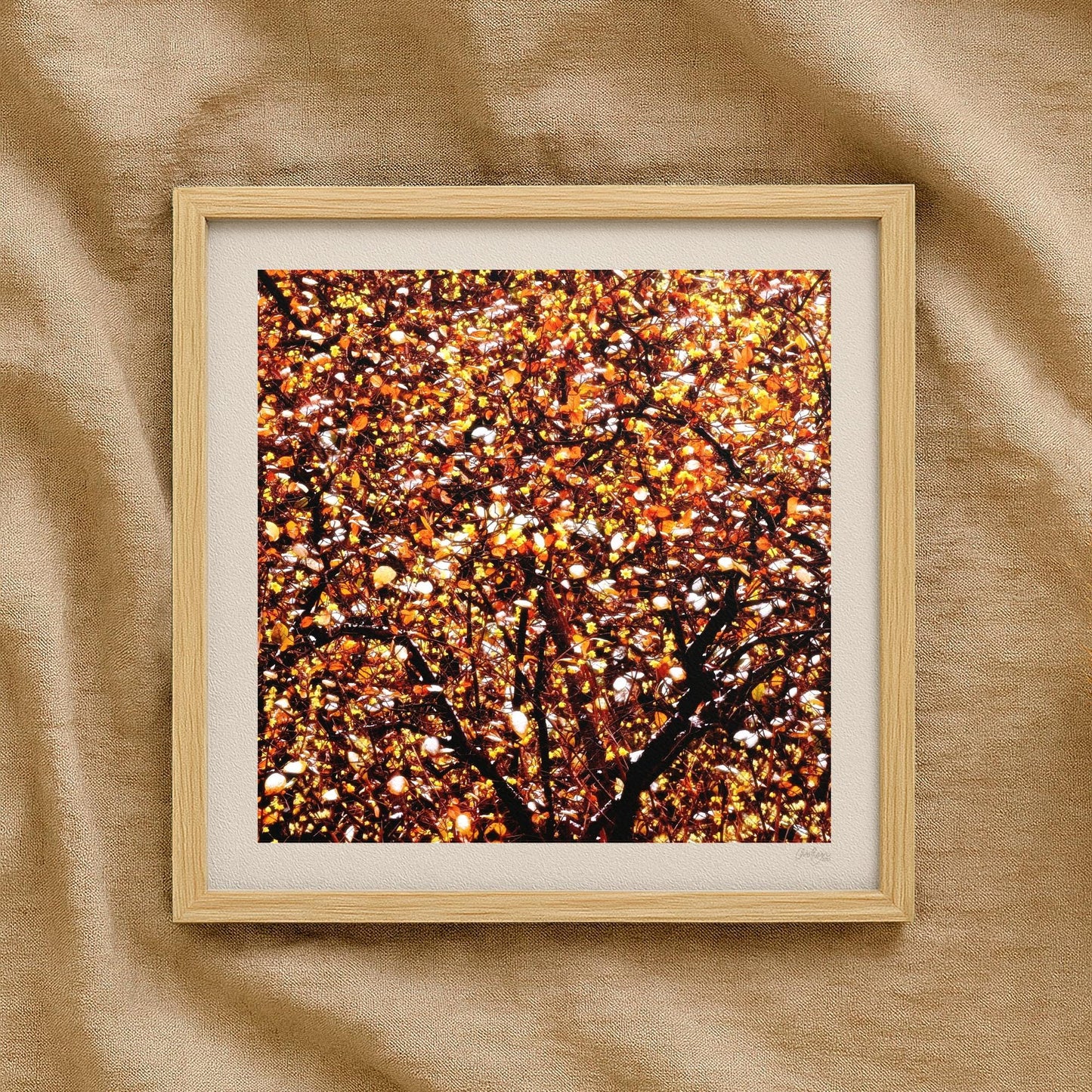 Pointillist Snow Tree Print