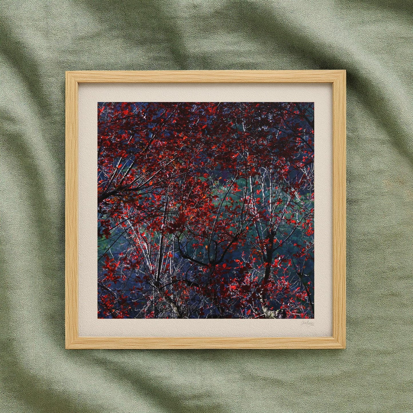Crimson Red Gothic Print
