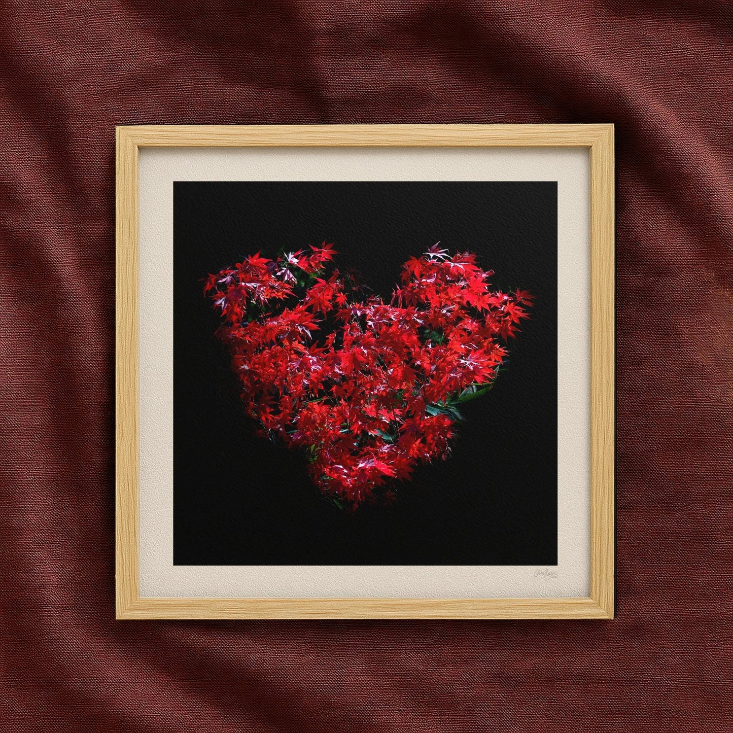 Romantic Maple Heart Print
