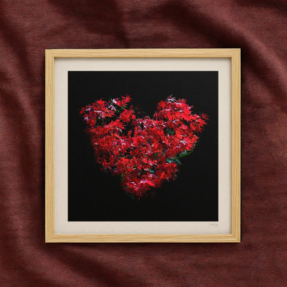 Romantic Maple Heart Print