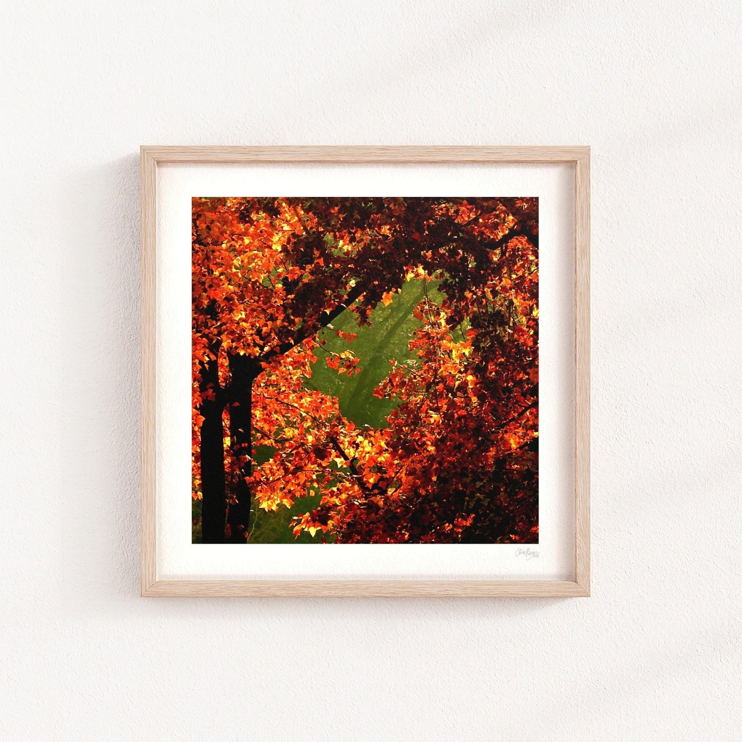 Orange and Green Fall Print