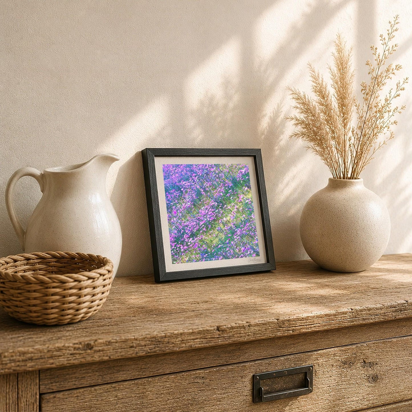 Purple and Yellow Wildflower Print