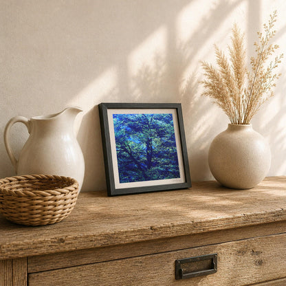 Blue Green Tree Print