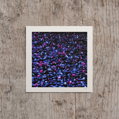Moody Pointillist Water Lilies Print