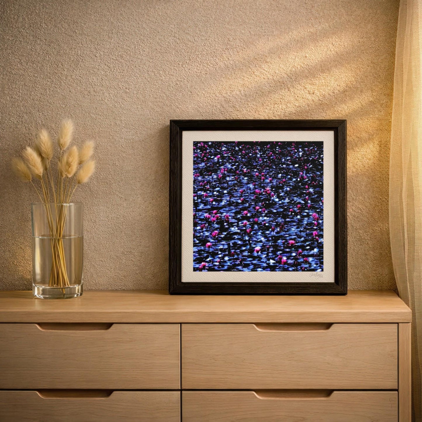 Moody Pointillist Water Lilies Print