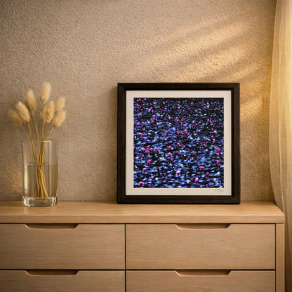 Moody Pointillist Water Lilies Print