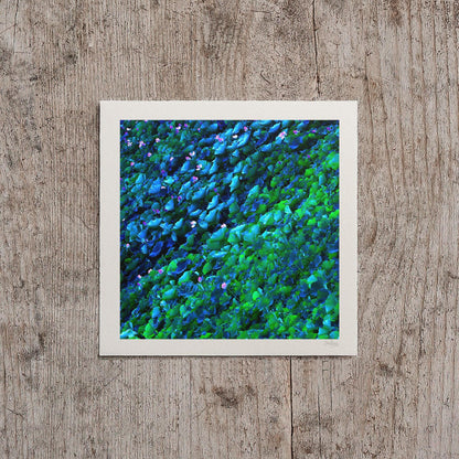 Seafoam Green Lotus Leaf Pattern Print