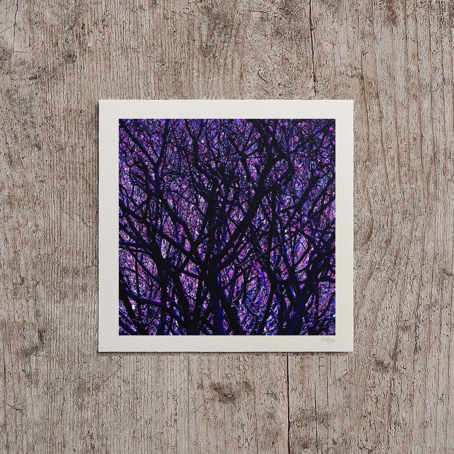 Moody Purple Tree Print