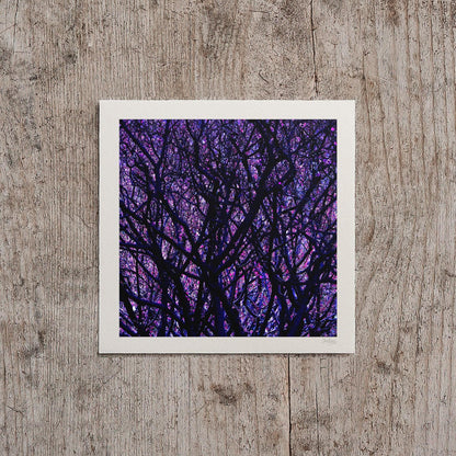Moody Purple Tree Print