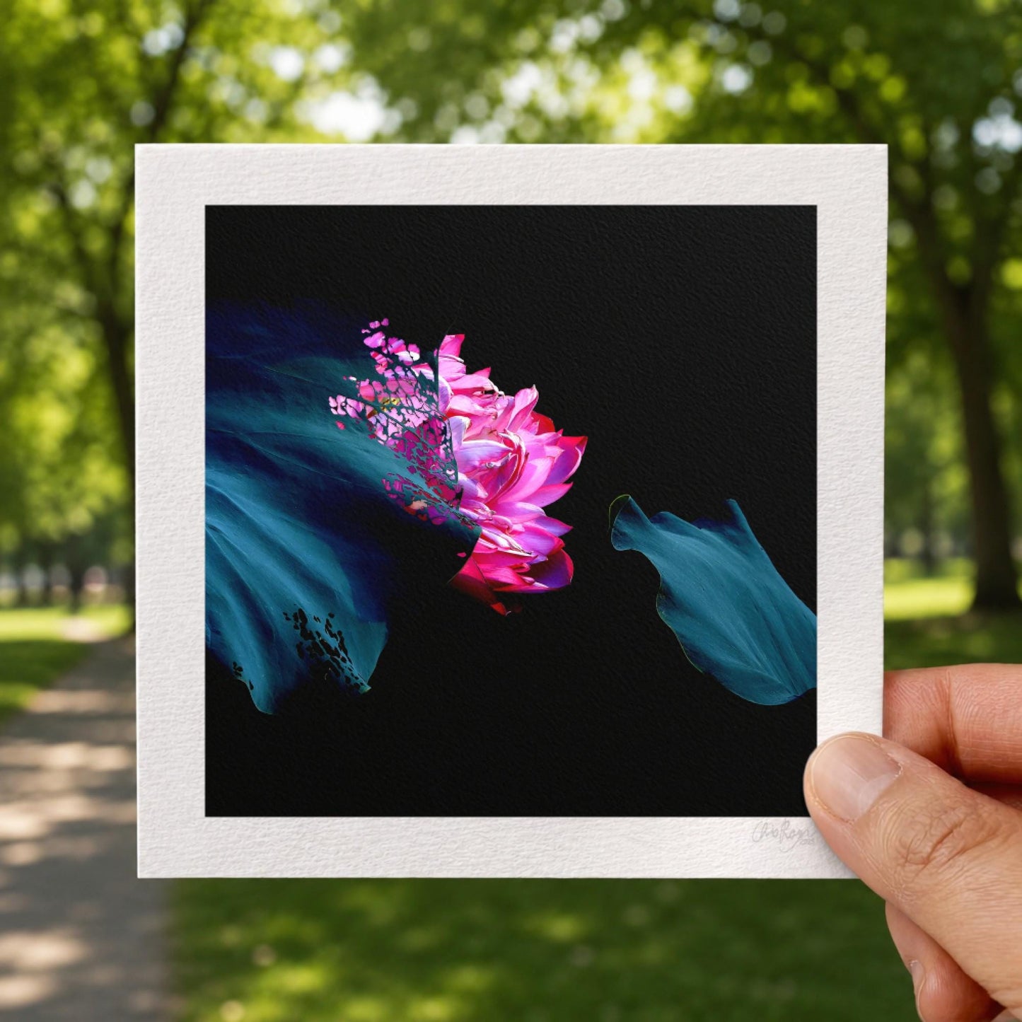 Pink Lotus Flower Print