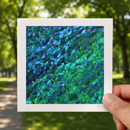 Seafoam Green Lotus Leaf Pattern Print